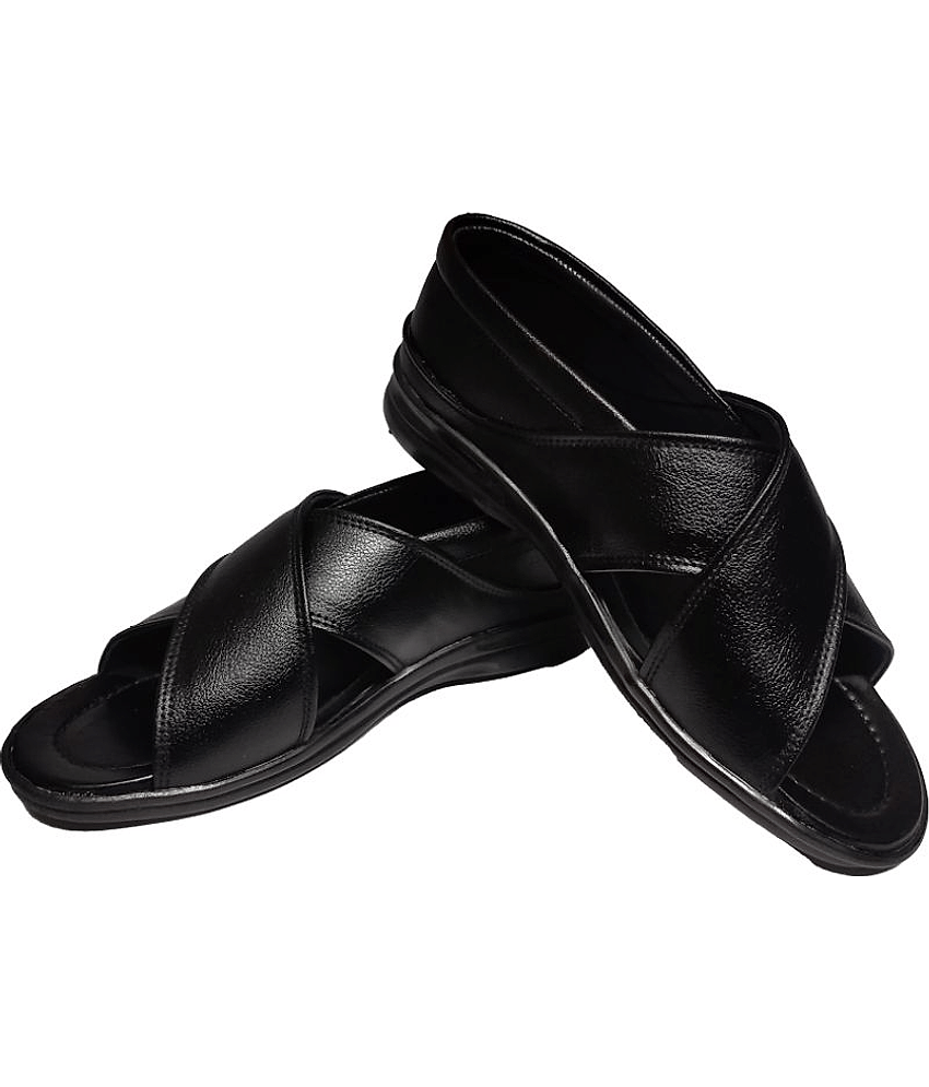 RAGE GAZE - Black Men's Sandals view 2