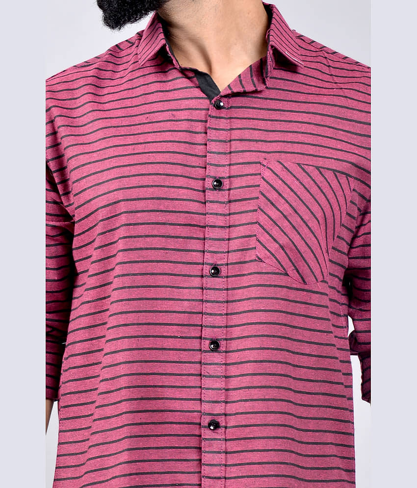 ZAMAISHA - Pink 100% Cotton Regular Fit Men's Casual Shirt ( Pack of 1 ) view 2