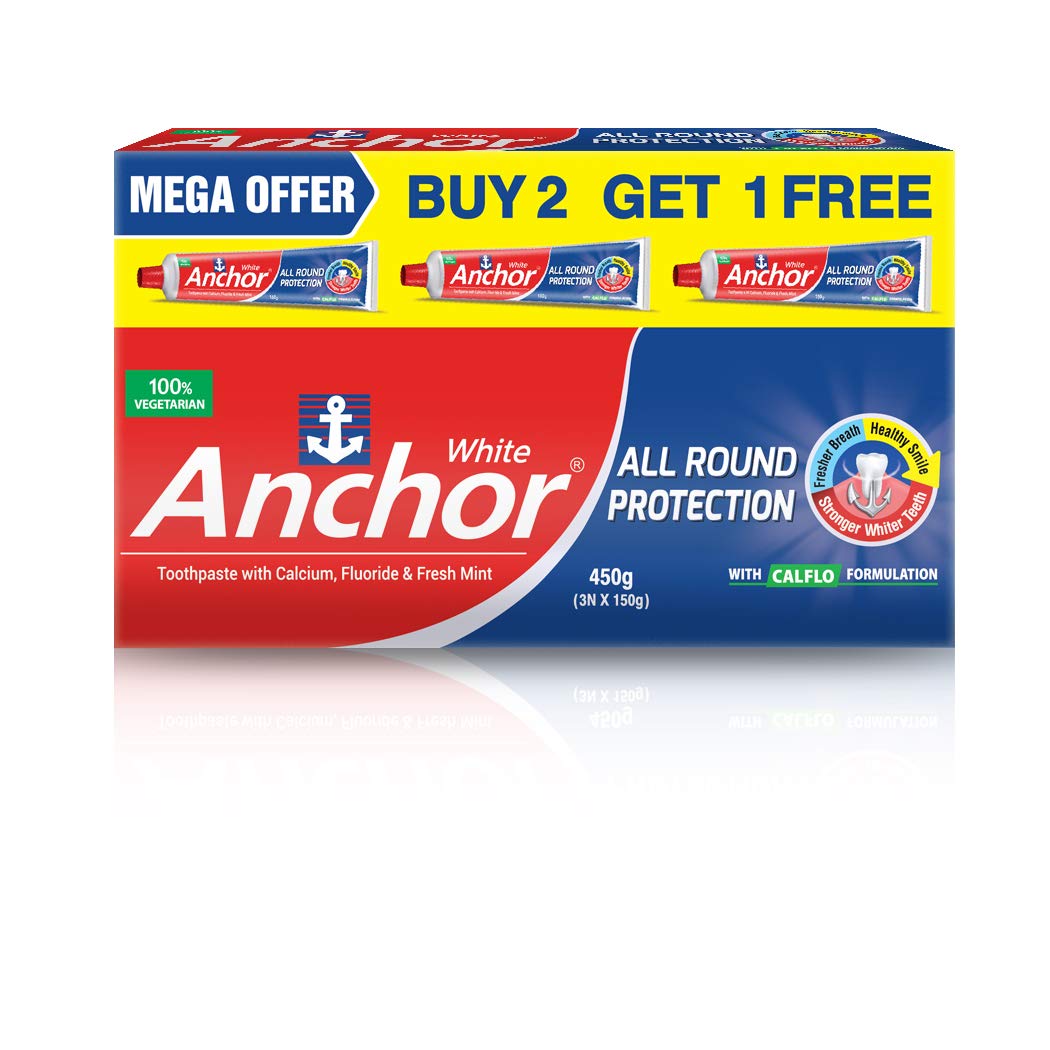 Anchor White Toothpaste 150Gm X 3