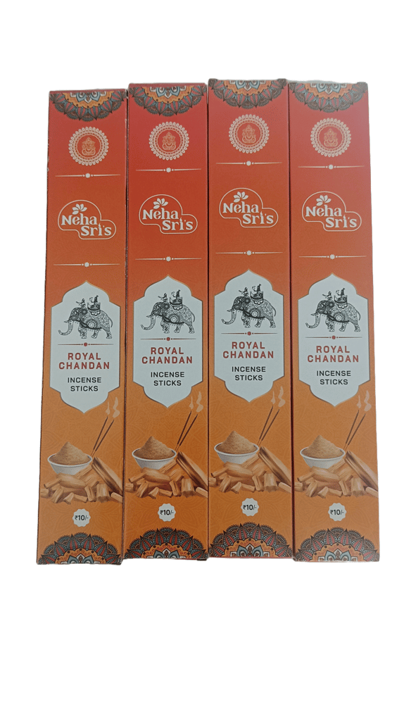 Neha Sris Royal Chandan Incense Sticks Packs of 12 Sticks Each