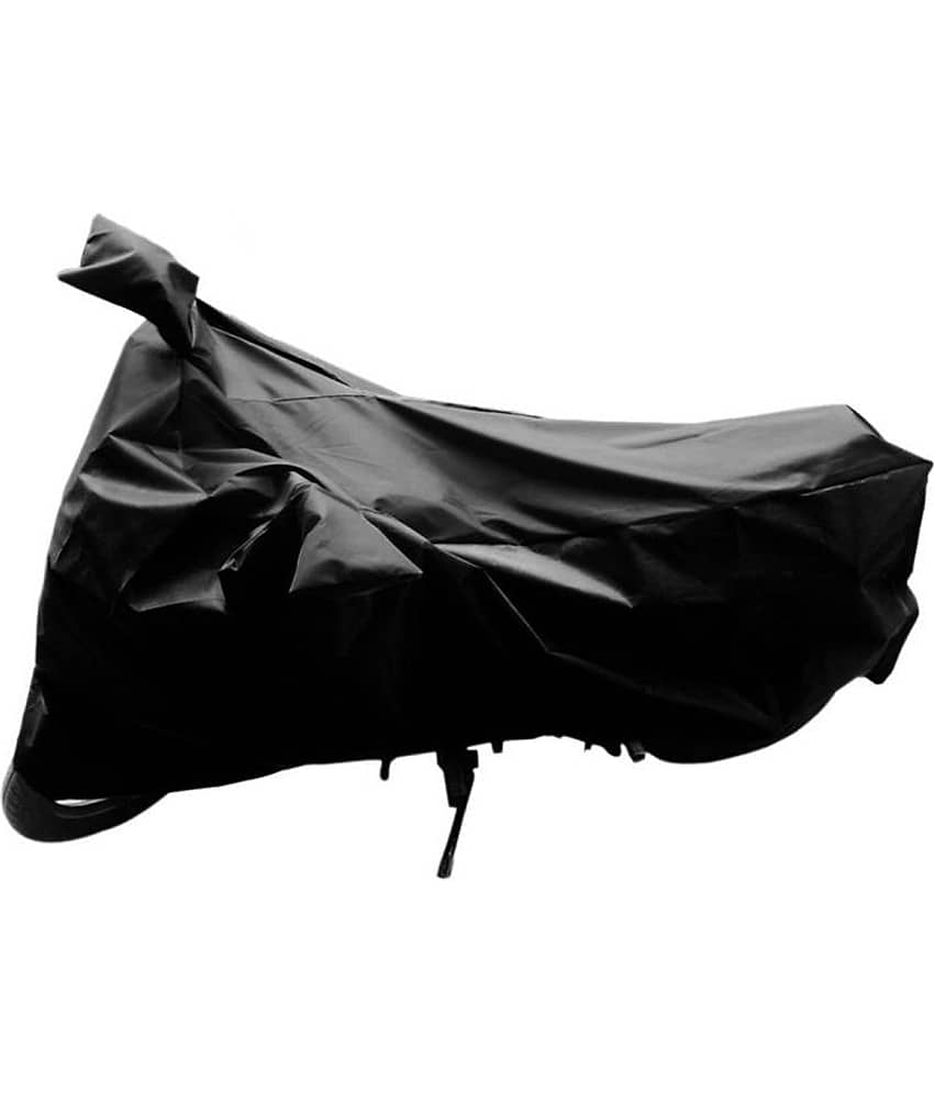 AutoRetail Dust Proof Two Wheeler Polyster Cover for Honda Dream Yuga (Mirror Pocket, Black Color) view 2