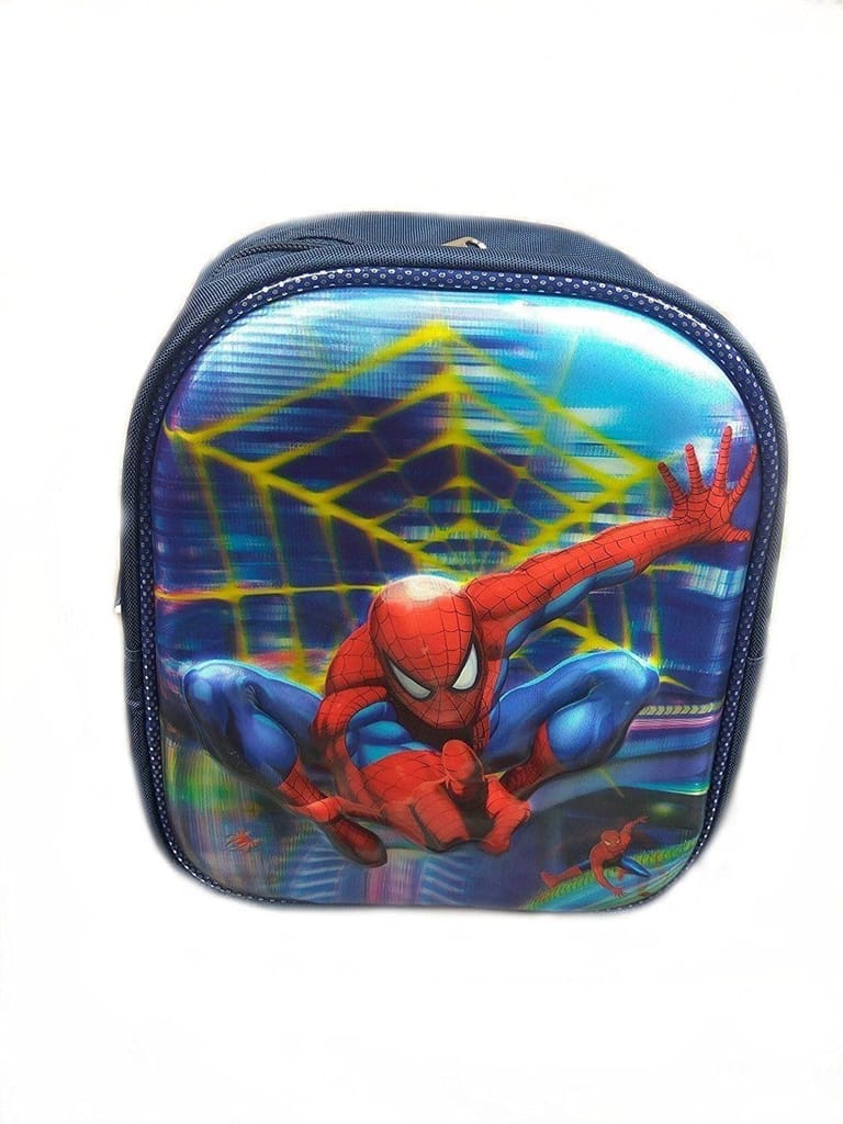 School Kids Bag Backpack 3D Effect Embossed11 Inches Suitable Up to 2-5 Years (playschool, Kindergarten, Travel/Picnic Bag (Spiderman) view 2