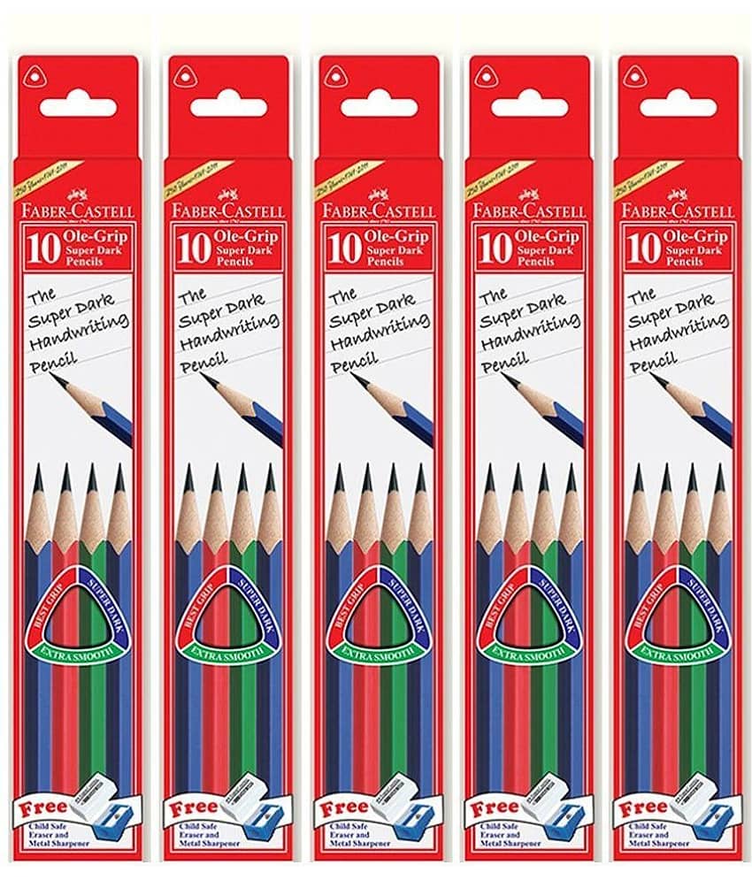 Faber-Castell ole Grip Super Dark Pencils set of 10 (Pack of 6) view 2