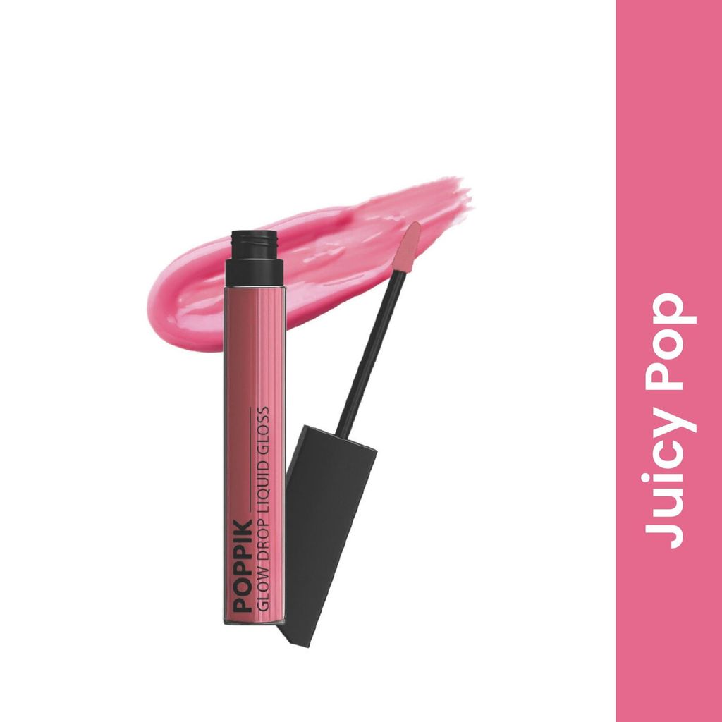 POPPIK Liquid Gloss Lipstick for Women | High Shine, Non Sticky, Moisturizing Lip Color | Smooth Glossy Finish | Party & Everyday Wear Lip Gloss, Ideal for Wedding, Casual Outings, Gifting, 2ML view 2