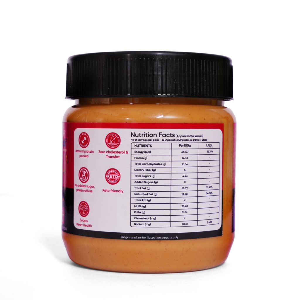 Lazyman Natural Unsweetened Peanut Butter, 1 Pet Jar - 350 Grams view 2