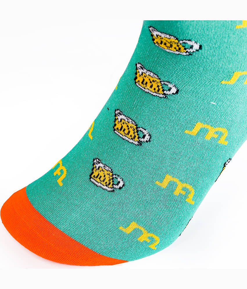 Man Arden - Green Cotton Men's Mid Length Socks ( Pack of 1 ) view 2