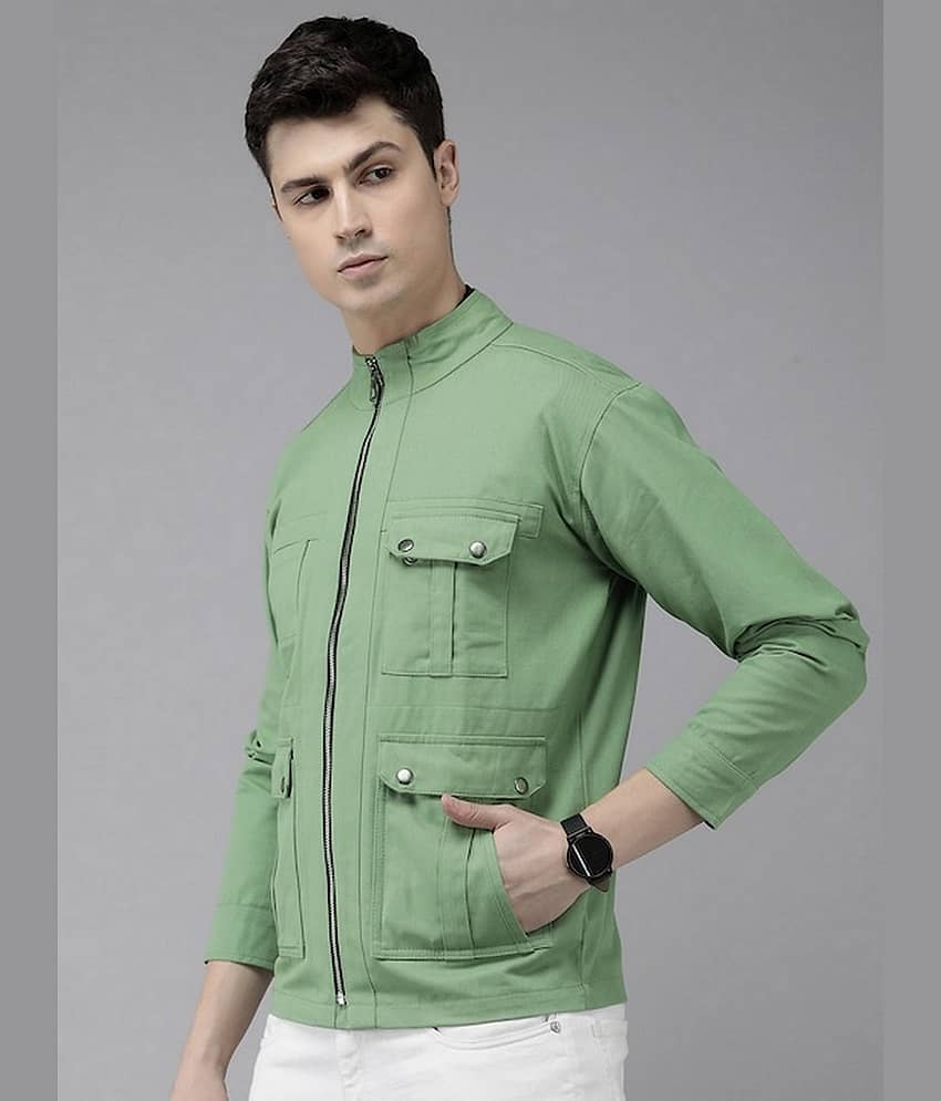 VOXATI Denim Men's Denim Jacket - Olive ( Pack of 1 ) view 2