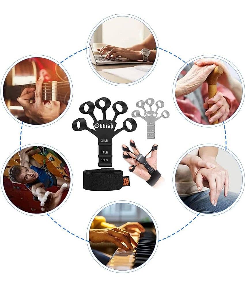 ODDISH New Finger Gripper- Strengthener for Climbing, Guitar, Forearm,Exerciser for Hand, Finger, and Wrist Muscles-Compact and Portable Finger Stretcher (NEW-FINGER GRIPPER) view 2