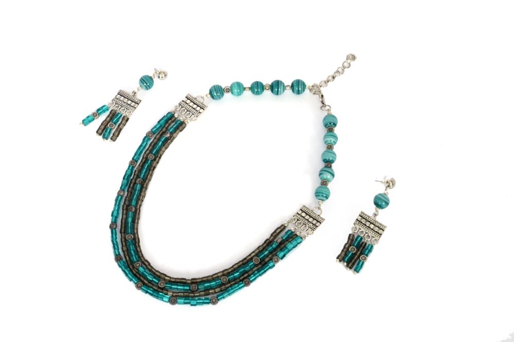 Antique look Necklace with Metal Charms view 2