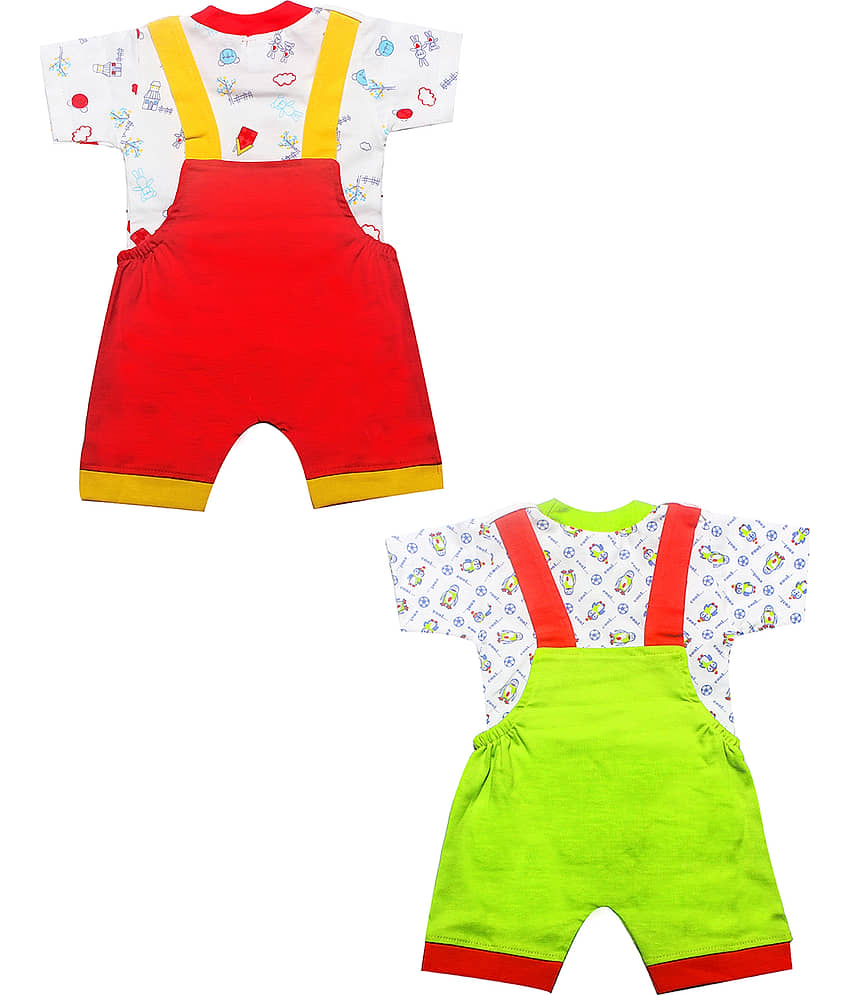 INFANT Pack of 2 Baby Boys 100% Cotton Bodysuit ( Red & Yellow ) view 2