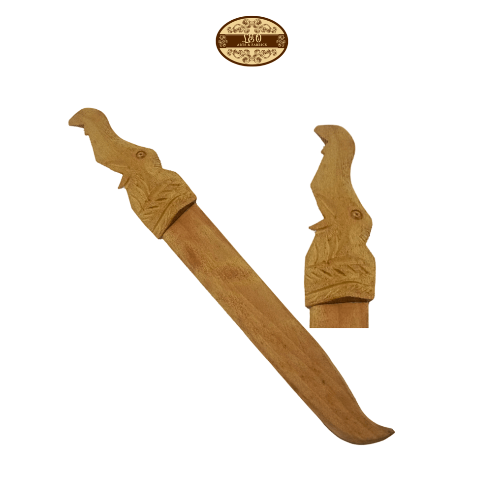 Handcrafted Wooden Paper Cutter - 17.78 cm, Elephant Figurine at Top - Pack of 2 view 2