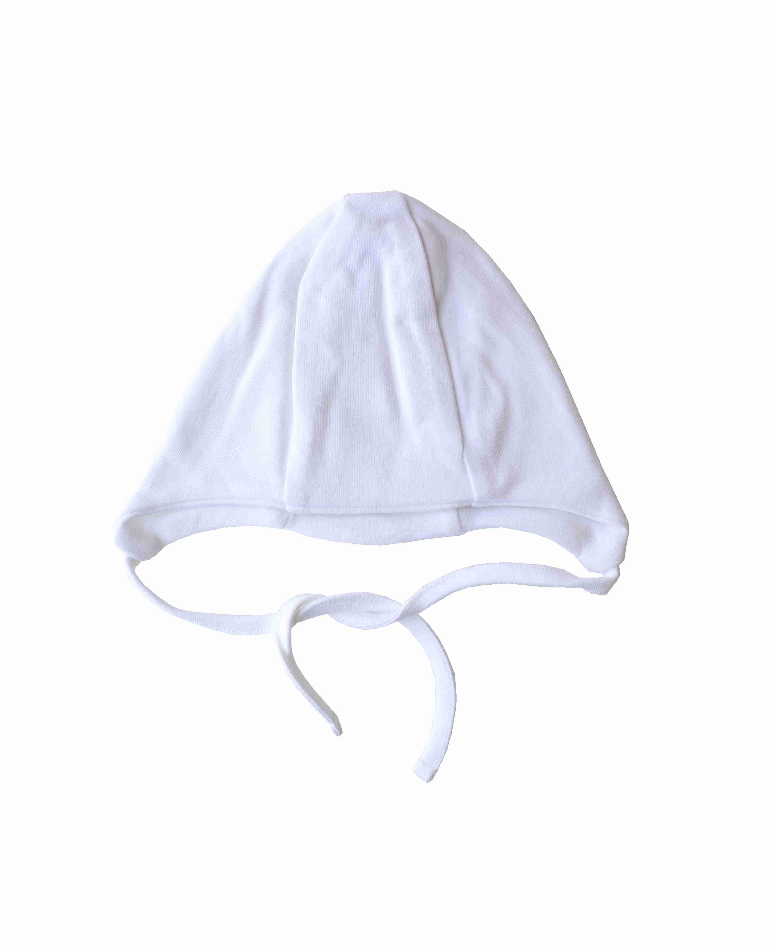 White Bonnet (100% Cotton Interlock Biowash)