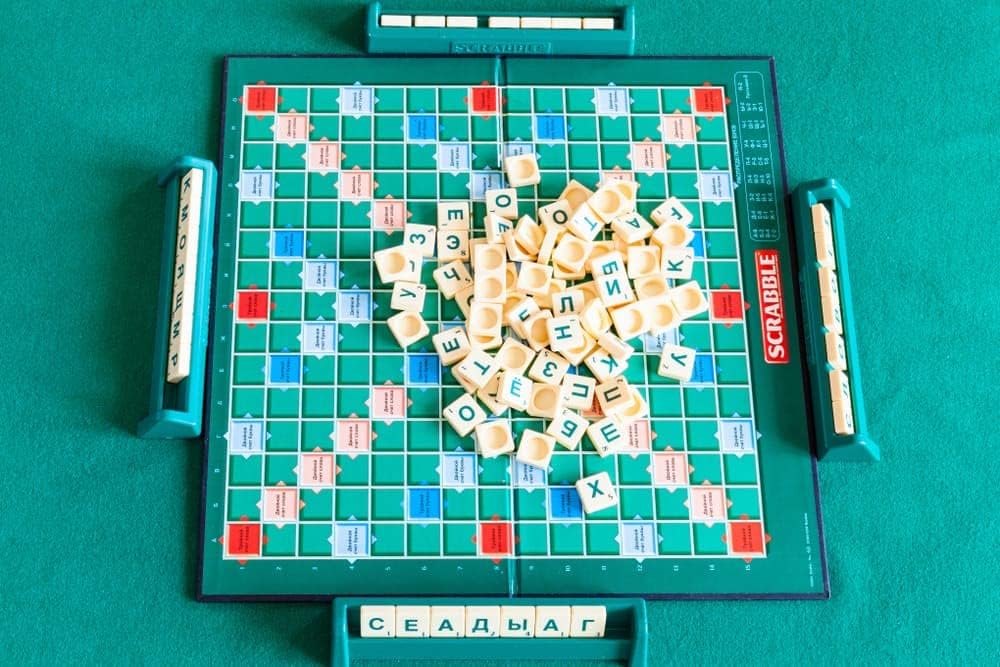 Scrabble-Style Crossword Word Board Game for Family Fun & Educational Play view 2