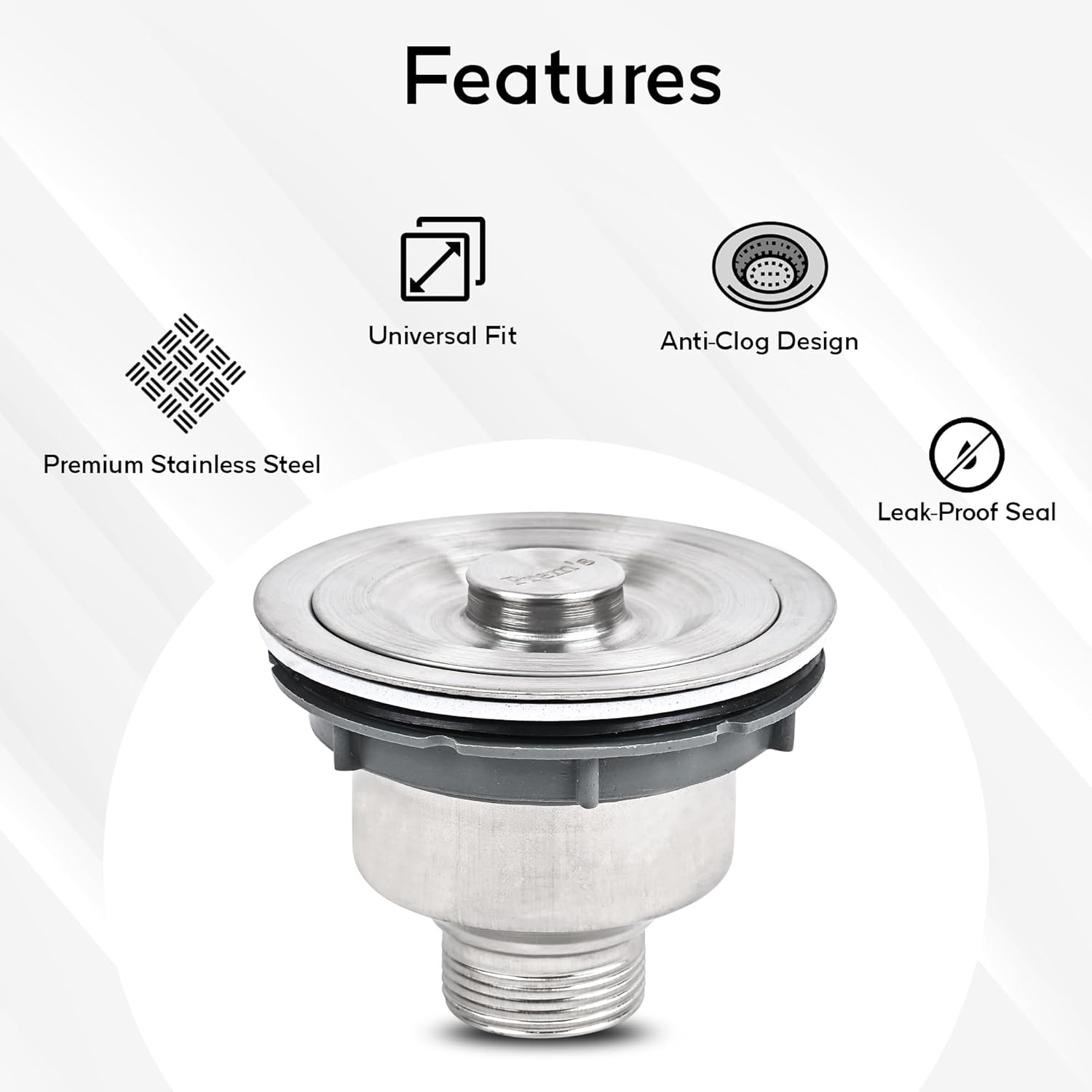 Prem's Stainless Steel Kitchen Sink Drain Waste Coupling or Waste Jali Used in Kitchen Sink (304 Grade Stainless Steel Material with Under Basket 4 INCH) (Made in India) Size 4 INCH pack Of 2 view 2