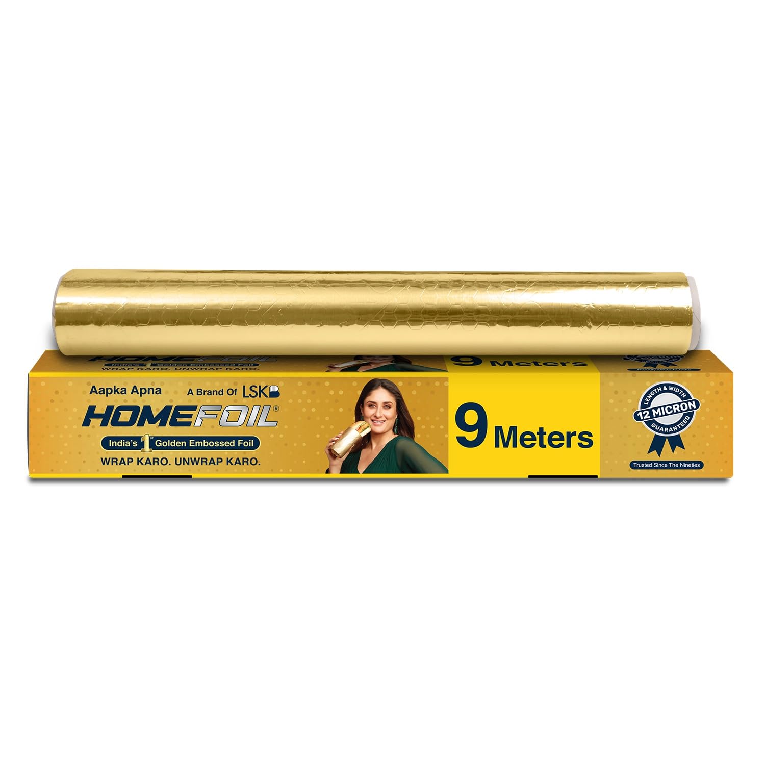 HOMEFOIL 9 Meter Golden Embossed Alum Foil