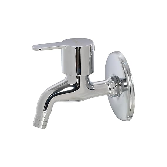 Prem's Brass Disk and Brass Body with Chrome Plating Nozel/Nozzle Tap/with Wall Flange and Teflon Tape/Tap for Washing Machine/Garden/Pipe Connection Tap/Washing Machine Pipe Connector (Pack of 2)