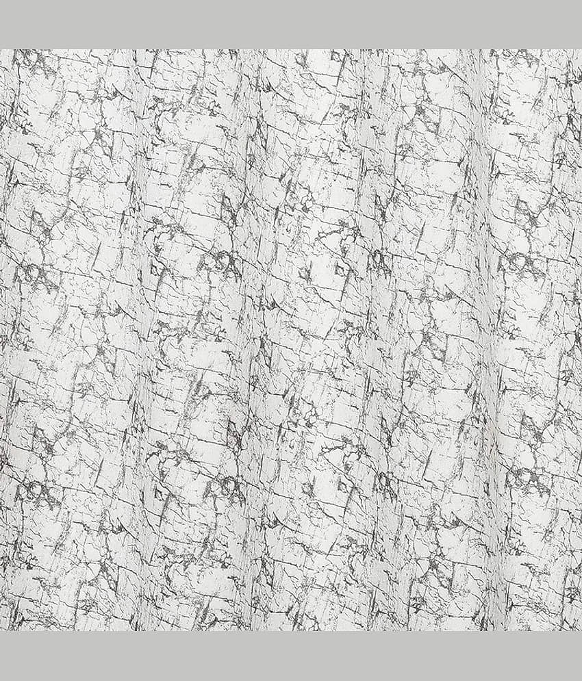 Kraftiq Homes Abstract Room Darkening Eyelet Curtain 9 ft ( Pack of 1 ) - White view 2