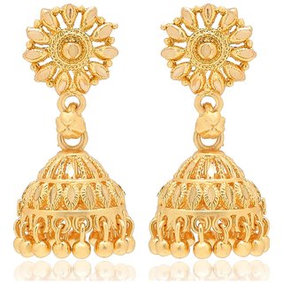 Tradtional 1gm jumkhi gold n micron plated view 2