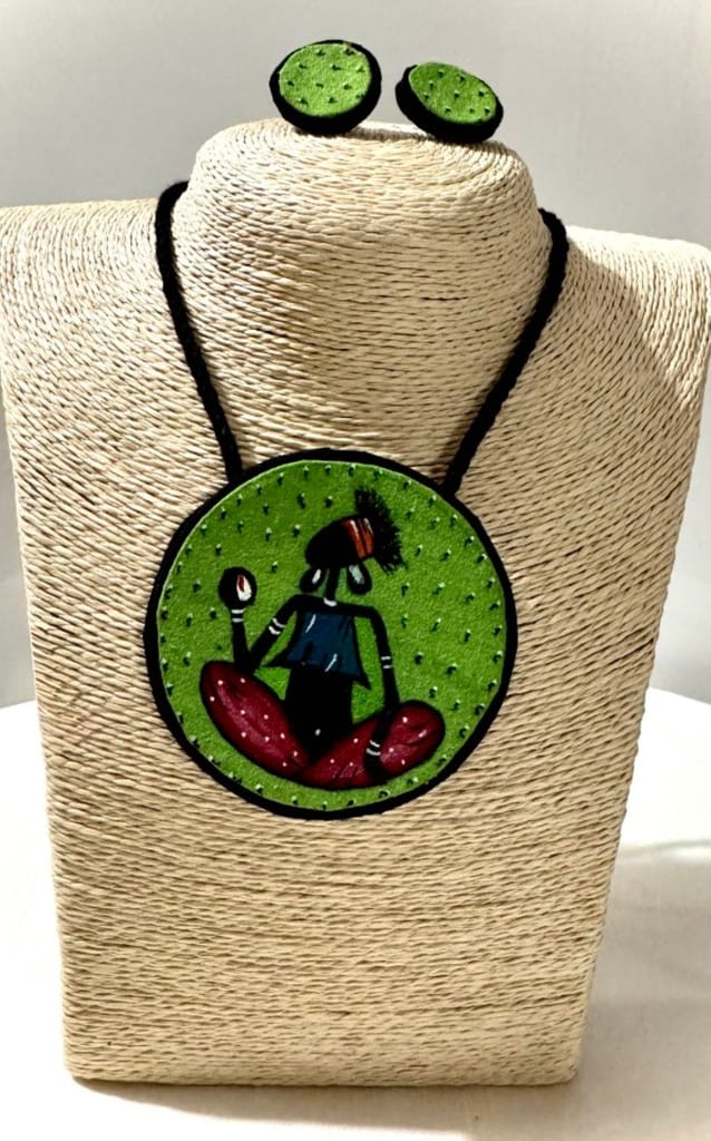 Glamvila Hand-painted Fabric Jewellery view 2