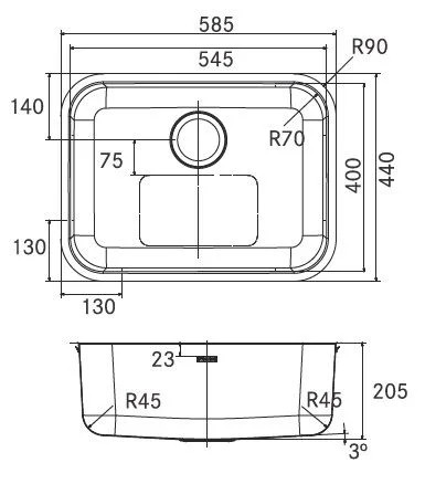 Franke Artisan Series RSX 210 -55 (23X18) view 2