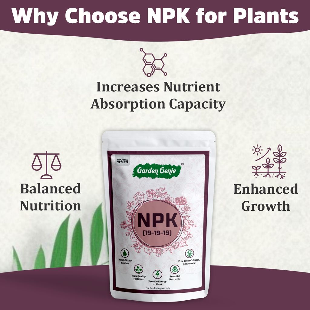 Garden Genie Npk 19 19 19 Fertilizer For Plants 1800g I 100% Water Soluble I Complete Plant Food For Gardening, Growth Boost And Flowering, Powder view 2
