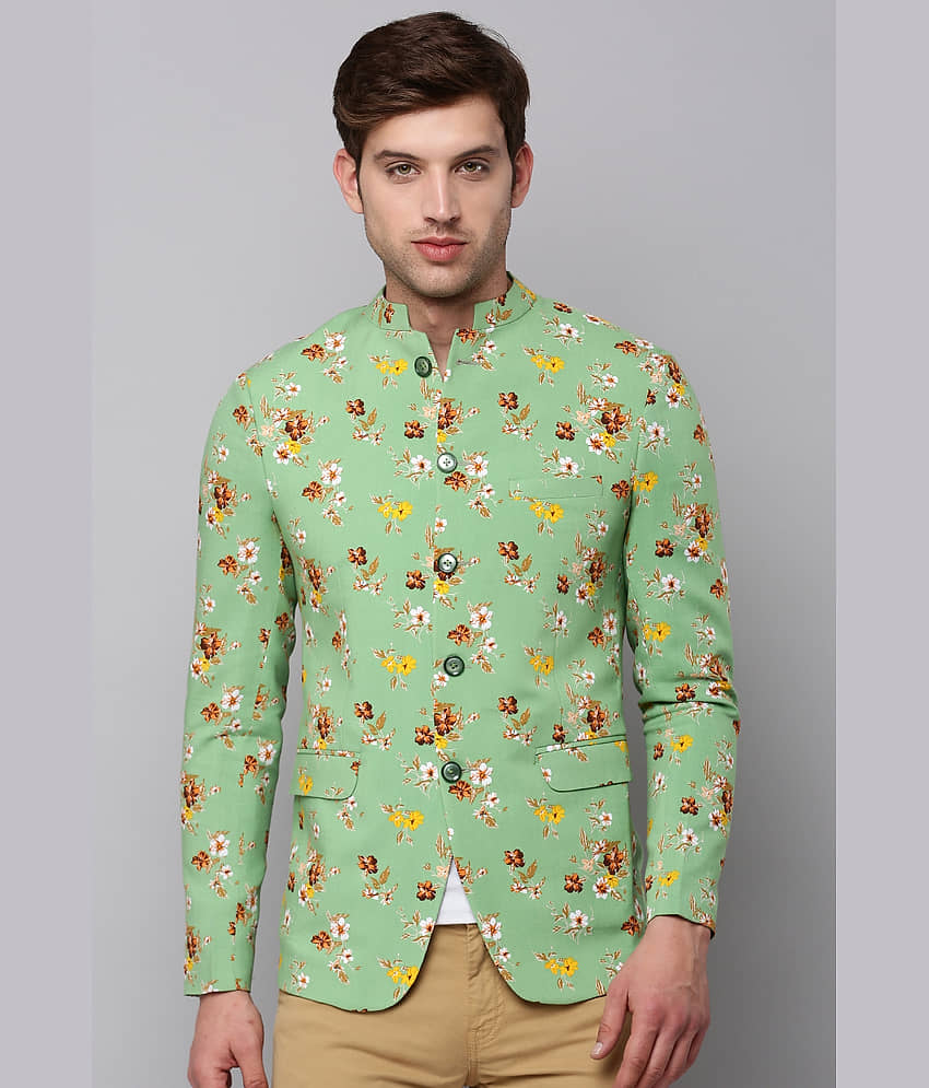 Showoff Cotton Blend Men's Blazer - Green ( Pack of 1 ) view 2