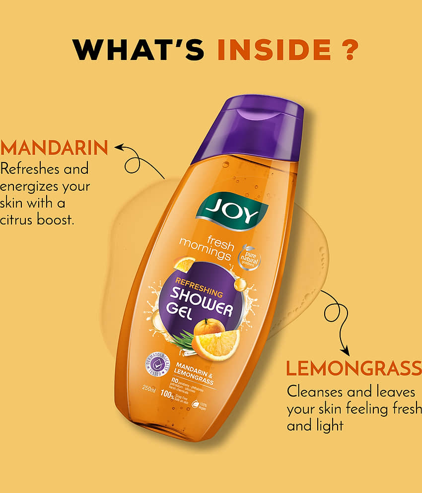 Joy Vitamin C Brightening Body Wash Radiance & Glow Paraben Free Suitable for All Skin Types 500ml (Pack of 1) view 2