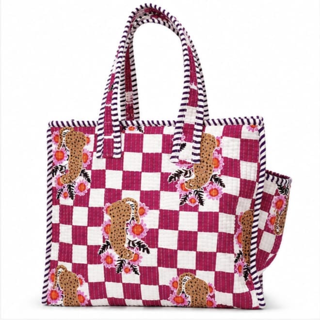 Assorted Premium Quilted Cotton Printed Tiffin Bag view 2