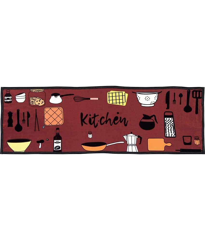 AAZEEM Kitchen Floor Mat & Runner with Anti Skid Backing, Set of 2 (45 x 135 & 45 x 60 cm) view 2