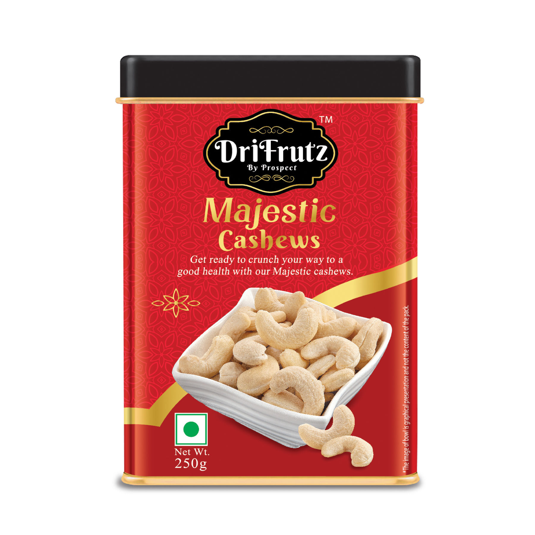 DriFrutz Majestic Cashews, 250 gm