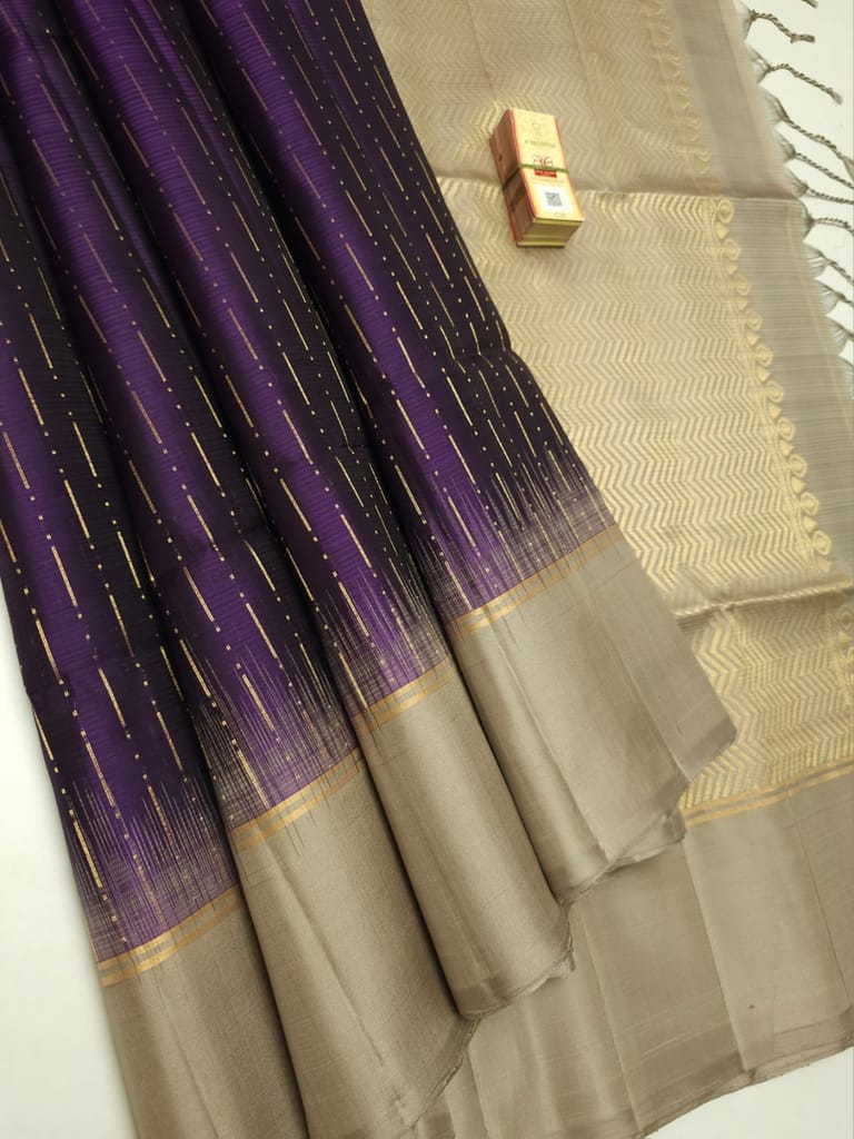Kanchipuram pure soft silk saree view 2