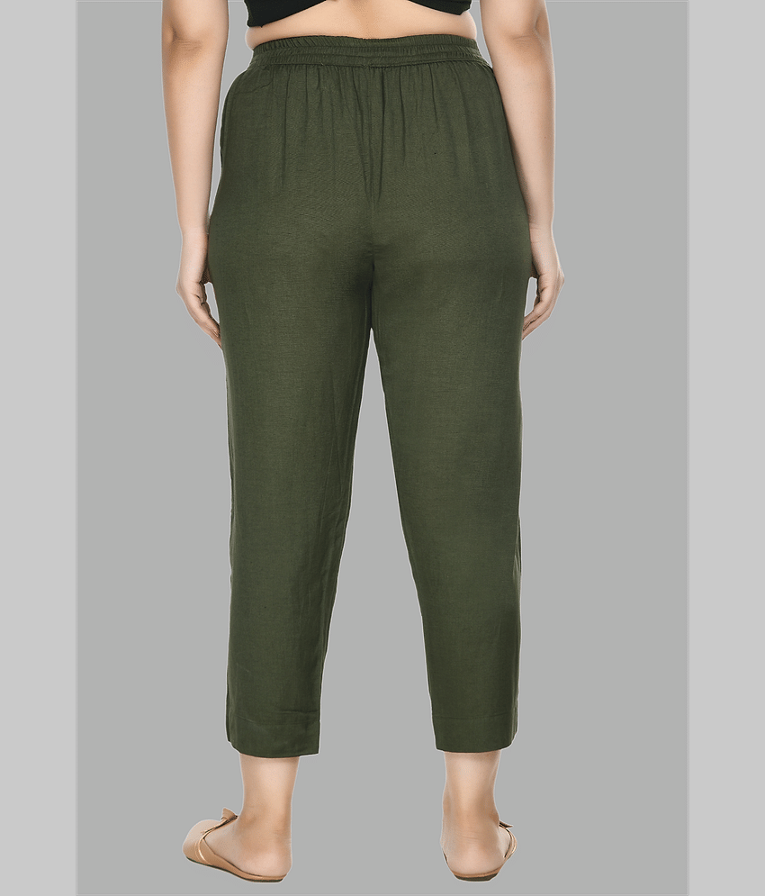 PREEGO - Black Rayon Regular Women's Casual Pants ( Pack of 1 ) view 2