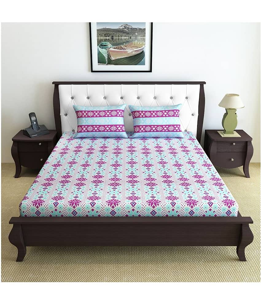 DIVINE CASA Cotton Double Bedsheet ( Off White ) view 2