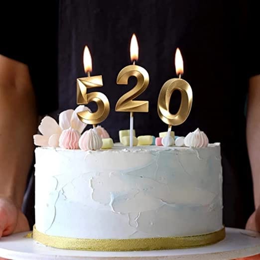 Decorative Number candle for Birthday cake view 2