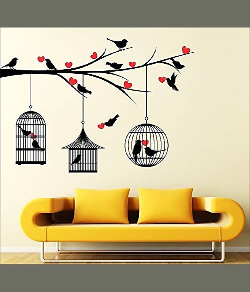 Inkfence Wall Sticker Birds ( 84 x 121 cms )