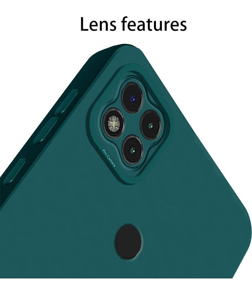 ZAMN - Green Silicon Plain Cases Compatible For Poco C31 ( Pack of 1 ) view 2