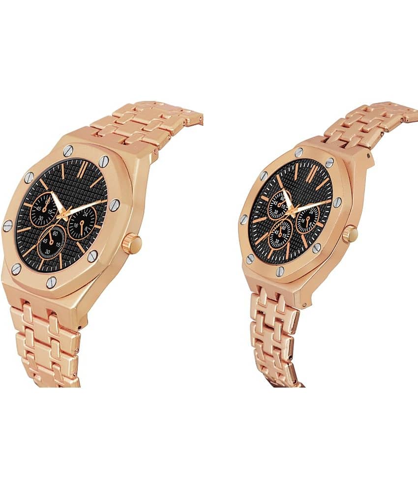 acnos Silver Stainless Steel Analog Couple's Watch view 2