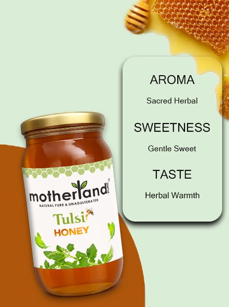 Pure & Raw Tulsi Honey | Motherland Pure view 2