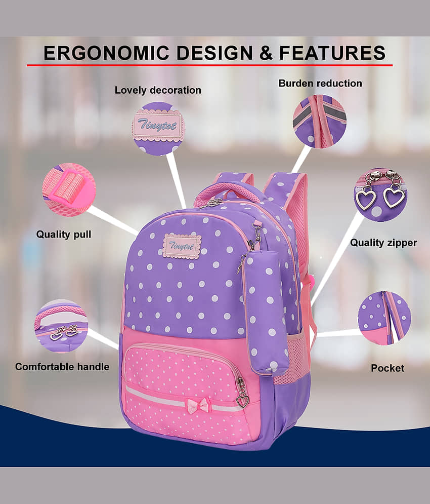 Tinytot 30 Ltrs Purple School Bag for Boys & Girls view 2