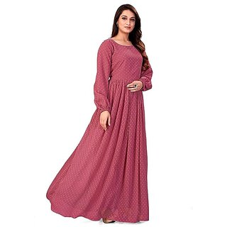 SARINKU Georgette Gown for Women Stylish Western Gown Long Dress view 2