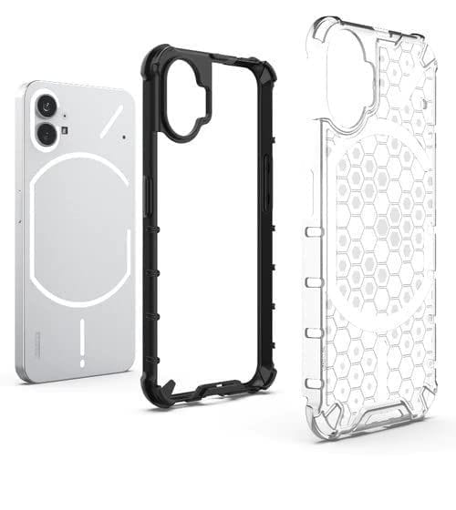 Faircost for Nothing Phone 1 Hybrid Shockproof Back Cover Hard Outside Soft Inside- (Polycabonate::Transparent) view 2