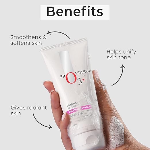 O3+ Brightening & Whitening Face Wash For Smooth Skin - 50 Gram view 2
