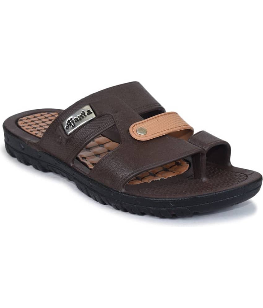 Ajanta - Brown Men's Leather Slipper view 2