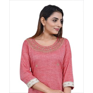 Stylish women kurta pant set view 2
