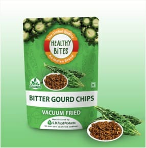 Healthy Bites Vacuum Fried Bitter gourd Chips (135gm ) view 2