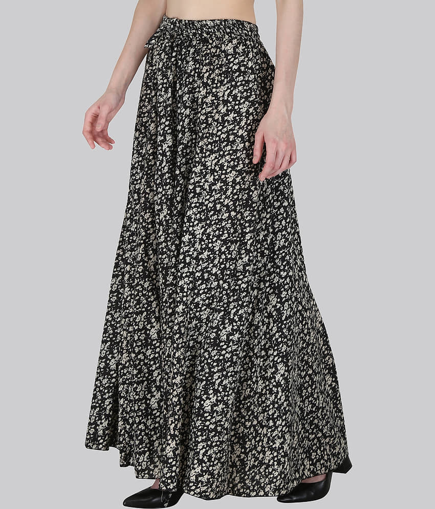 Sttoffa Black Cotton Women's Flared Skirt ( Pack of 1 ) view 2