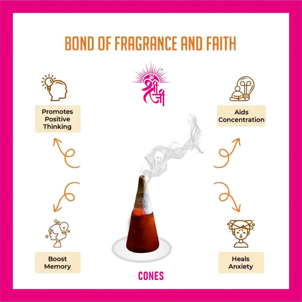 Shri Shriji Flam Aromatic Peace Divine Combo � Premium Fragrance Incense Collection for Pooja, Meditation & Home Ambience � Mixed Pack of Dhoop Cones view 2