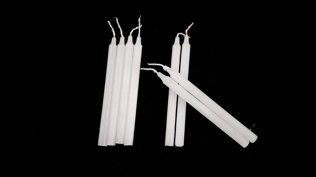Set of 8 White Candles 10 packets view 2