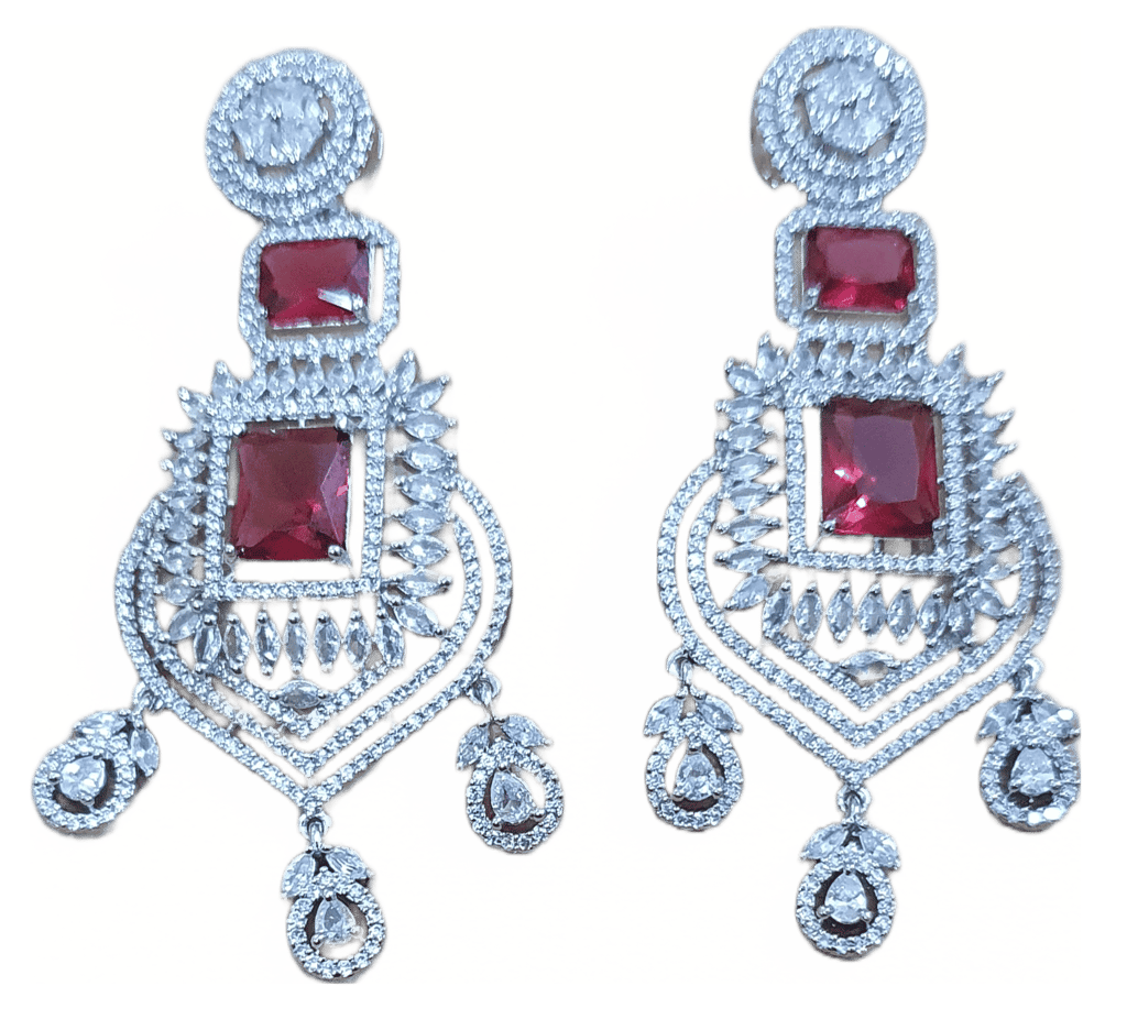 American Diamond Beautiful Earrings view 2
