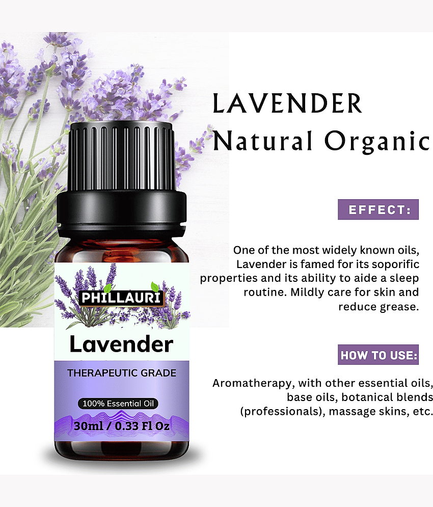 Phillauri Lavender Others Essential Oil Floral With Dropper 90 mL ( Pack of 3 ) view 2